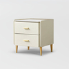 Modern Minimalist Curved Drawer Solid Wood Nightstand