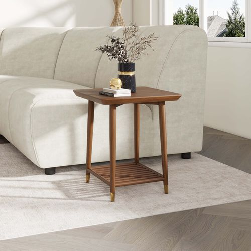 Nordic Style Solid Wood Square Side Table