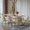 Minimalist Modern White Sintered Stone Dining Table