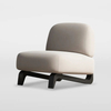 Modern Minimalist High-Density Resilient Foam Carbon Steel Leg Accent Chair