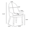 Serapion Beige PU Leather and Iron Leg Dining Chair 