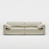 Minimalist Anti-Scratch Water Proof Loveseats Beige Sofa 