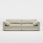 Minimalist Anti-Scratch Water Proof Loveseats Beige Sofa 