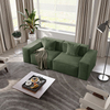 Modern Track Arm Fabric Green Color Modular Sofa 