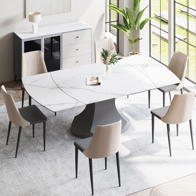 Modern Extendable Rectangular Dining Table