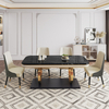 Modern Dining Room Furniture Black Faux Marble Dining Table