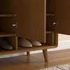 Minimalist Walnut Color Shoe Cabinet 