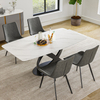 Modern Glossy & Matte White Dining Table