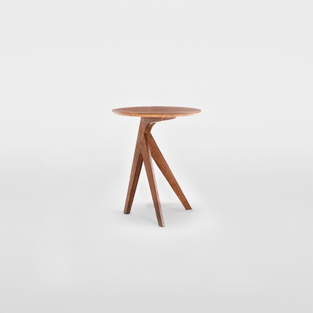 Nordic Style Ash Wood Round Side Table