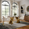 Modern Gold Spiral Dining Table 