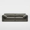 Modern Anti-Scratch Water-Proof Loveseats Dark Gray Sofa 