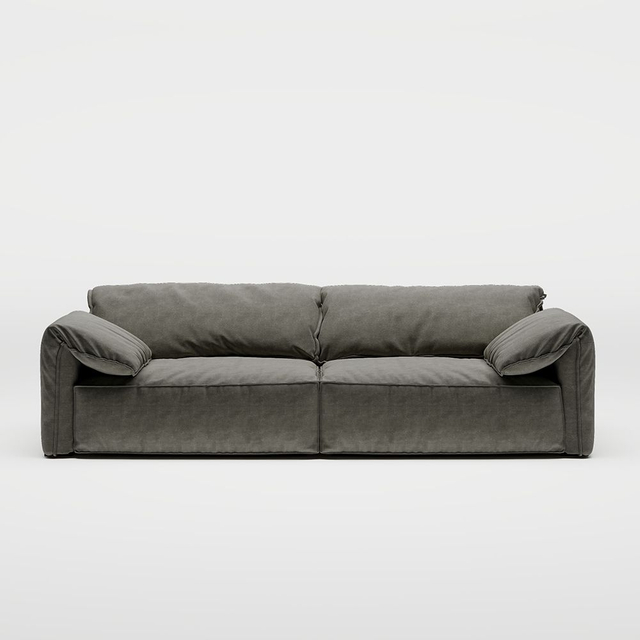 Modern Anti-Scratch Water-Proof Loveseats Dark Gray Sofa 