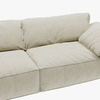 Minimalist Anti-Scratch Water Proof Loveseats Beige Sofa 