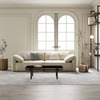 Minimalist Anti-Scratch Water Proof Loveseats Beige Sofa 