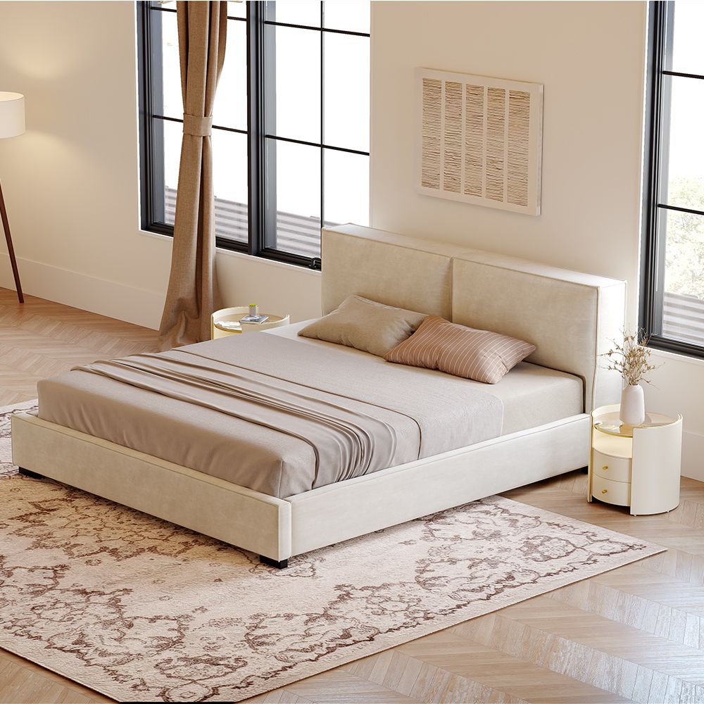 Wholesale Anti-scratch And Water-proof Fabric Platform Bed Frame