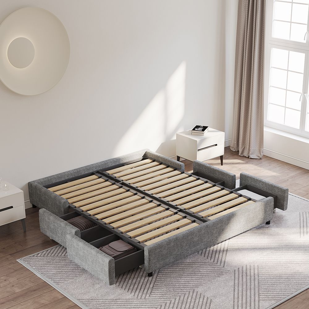 Bedroom Furniture Side Storage Bed