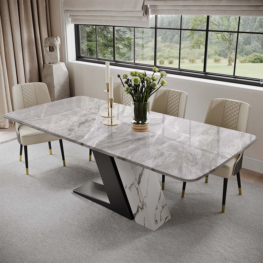 Modern Luxury Marble Rectangular Dining Table