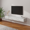 Modern Matte Sintered Stone Wall-Mounted TV Stand, Storage